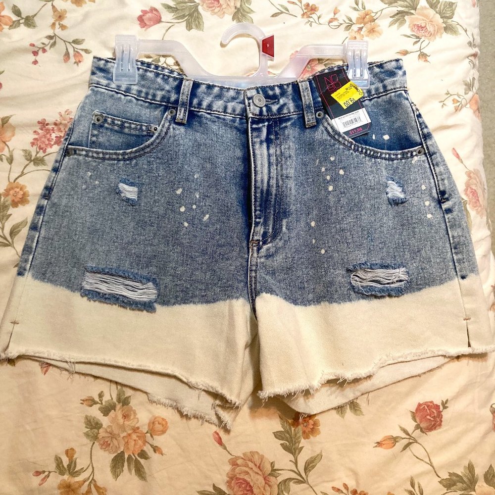 NOBO Bleached Denim Shorts